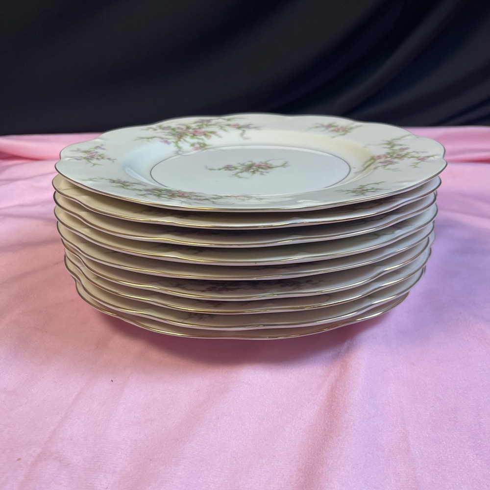 11 Theodore Haviland Rosalinde Dessert Plate.